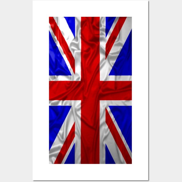 Wrinkled Union Jack Flag Wall Art by Packrat